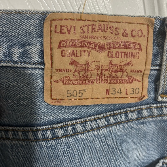 Levi’s men regular fit 505 jeans 34x30 Great condition - Picture 4 of 7